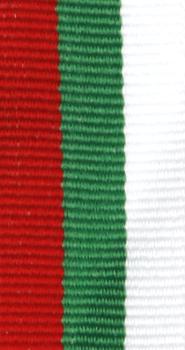 10mm Band Rot/Grün/Weiß